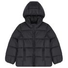 Girls Black Puffer Jacket, 1, hi-res