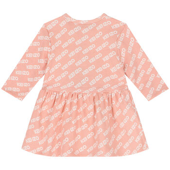 Younger Girls Pink Logo Dress