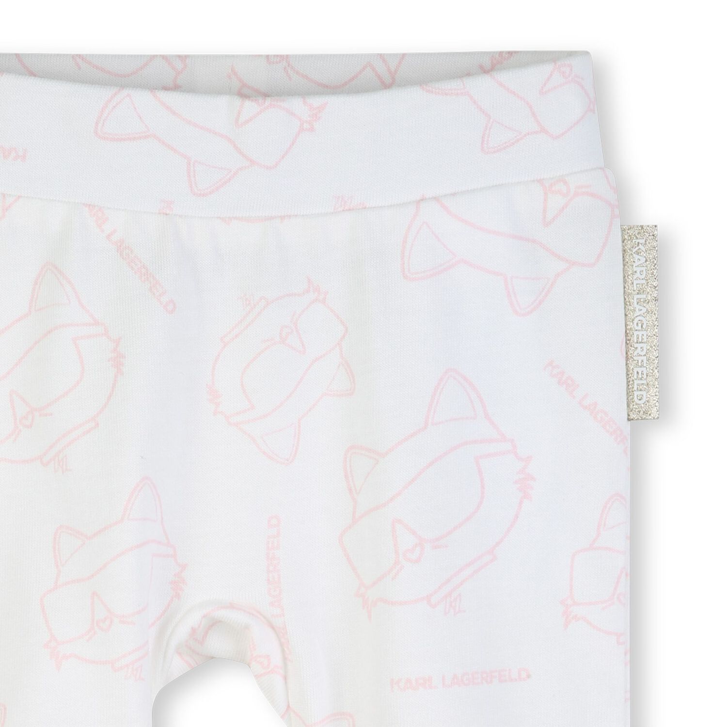 Baby Girls Pink & White Leggings Set, 1, hi-res