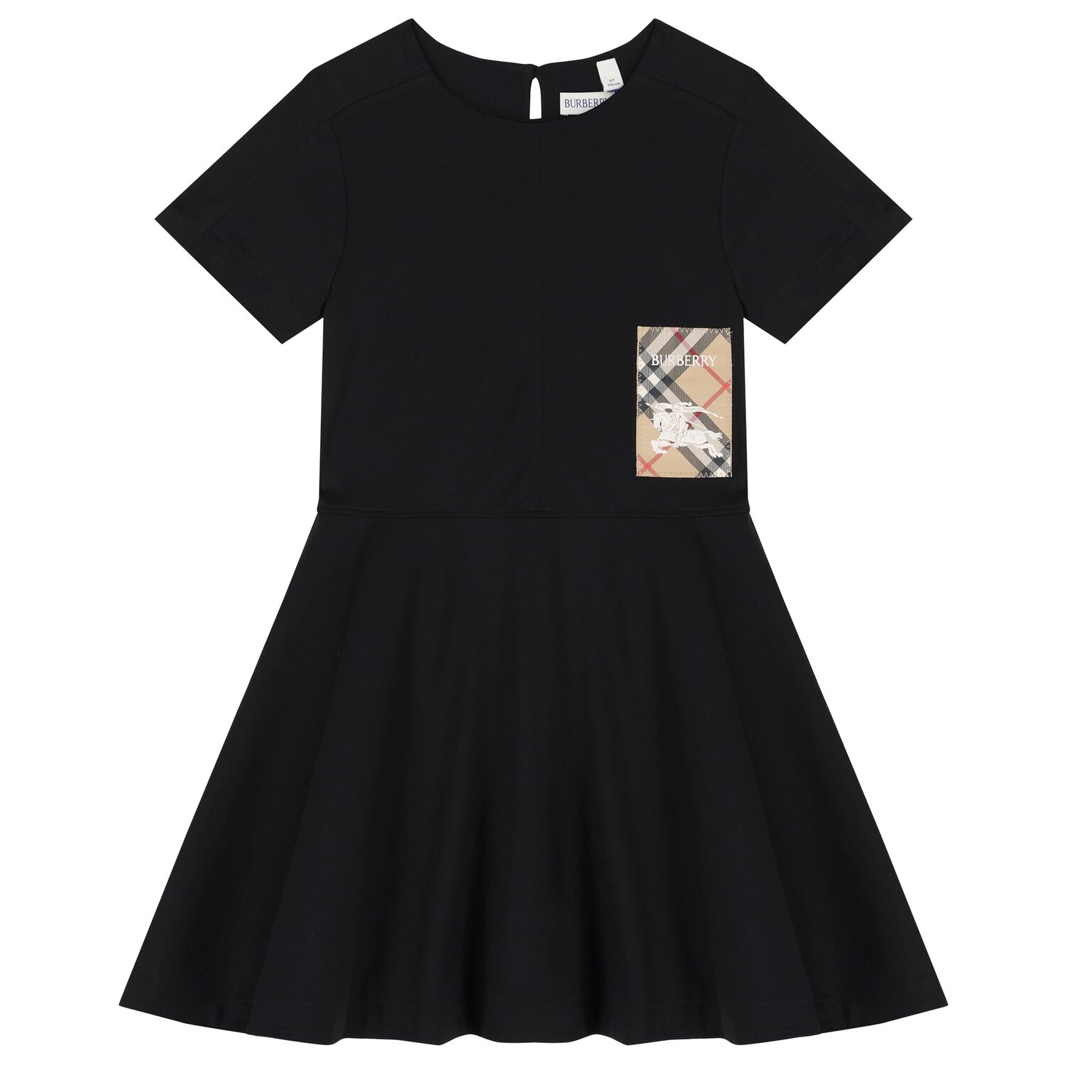 Girls Black Logo Dress, 1, hi-res image number null
