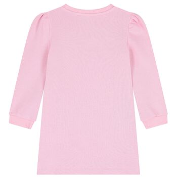 Girls Pink Disney Lilo & Stitch Sweatshirt Dress