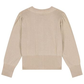 Girls Gold Bow Cardigan