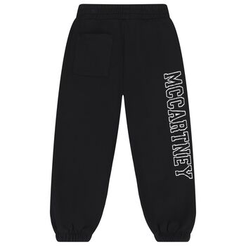 Girls Black Logo Joggers