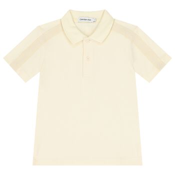 Boys Logo Yellow Polo Shirt