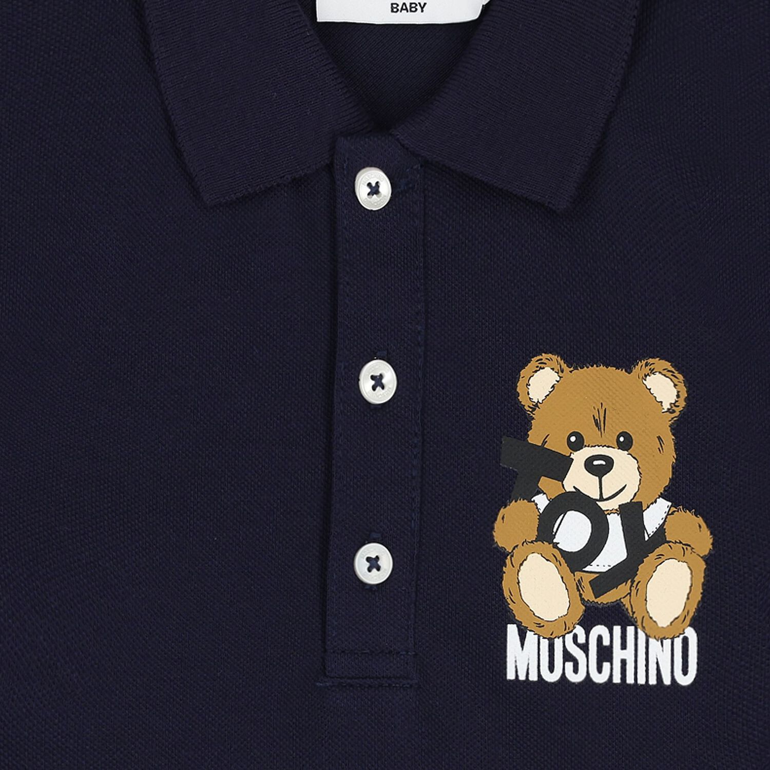 Younger Boys Navy Blue Polo Shirt, 2, hi-res image number null