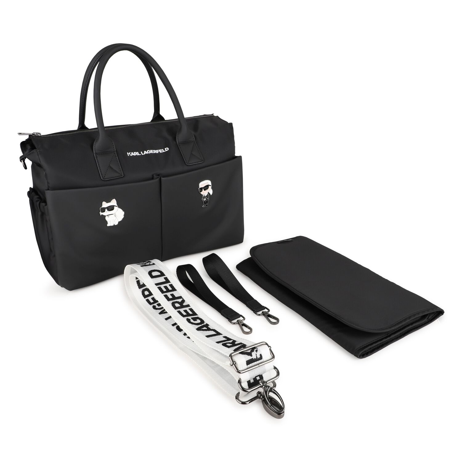 Black Choupette & Karl Changing Bag, 1, hi-res