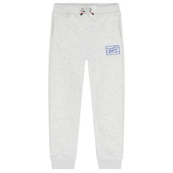 Boys Grey Logo Joggers