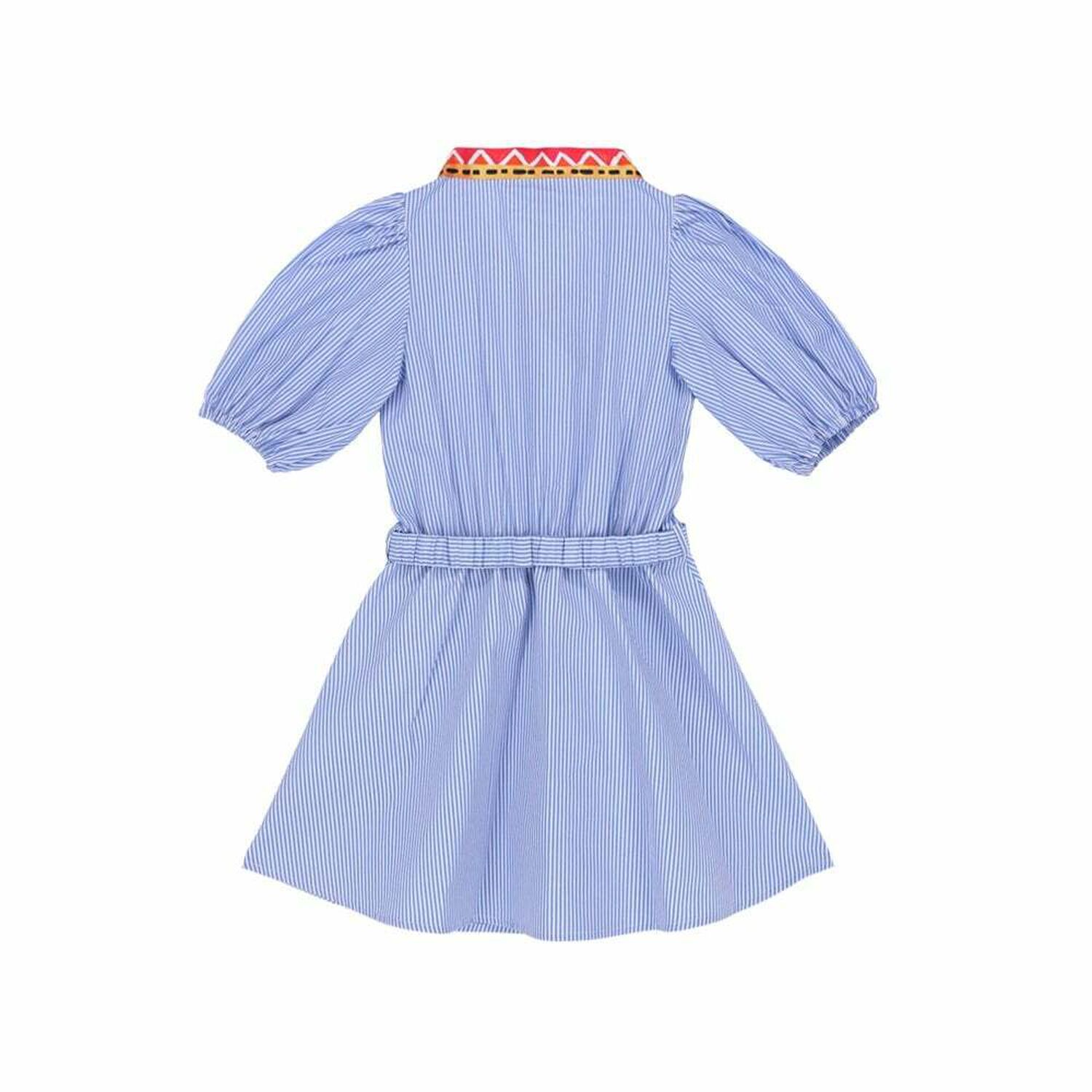 Girls Blue Striped Dress, 1, hi-res image number null