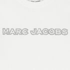 Girls White Crystal Logo Long Sleeve Top, 2, hi-res