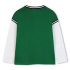 Boys Green & White Elephant Logo Long Sleeve Top, 1, hi-res