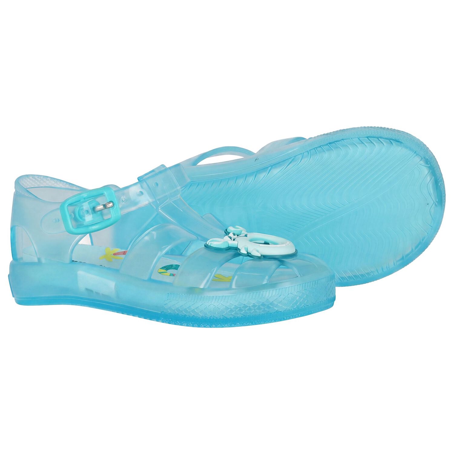 Younger Boys Blue Jelly Sandals, 2, hi-res