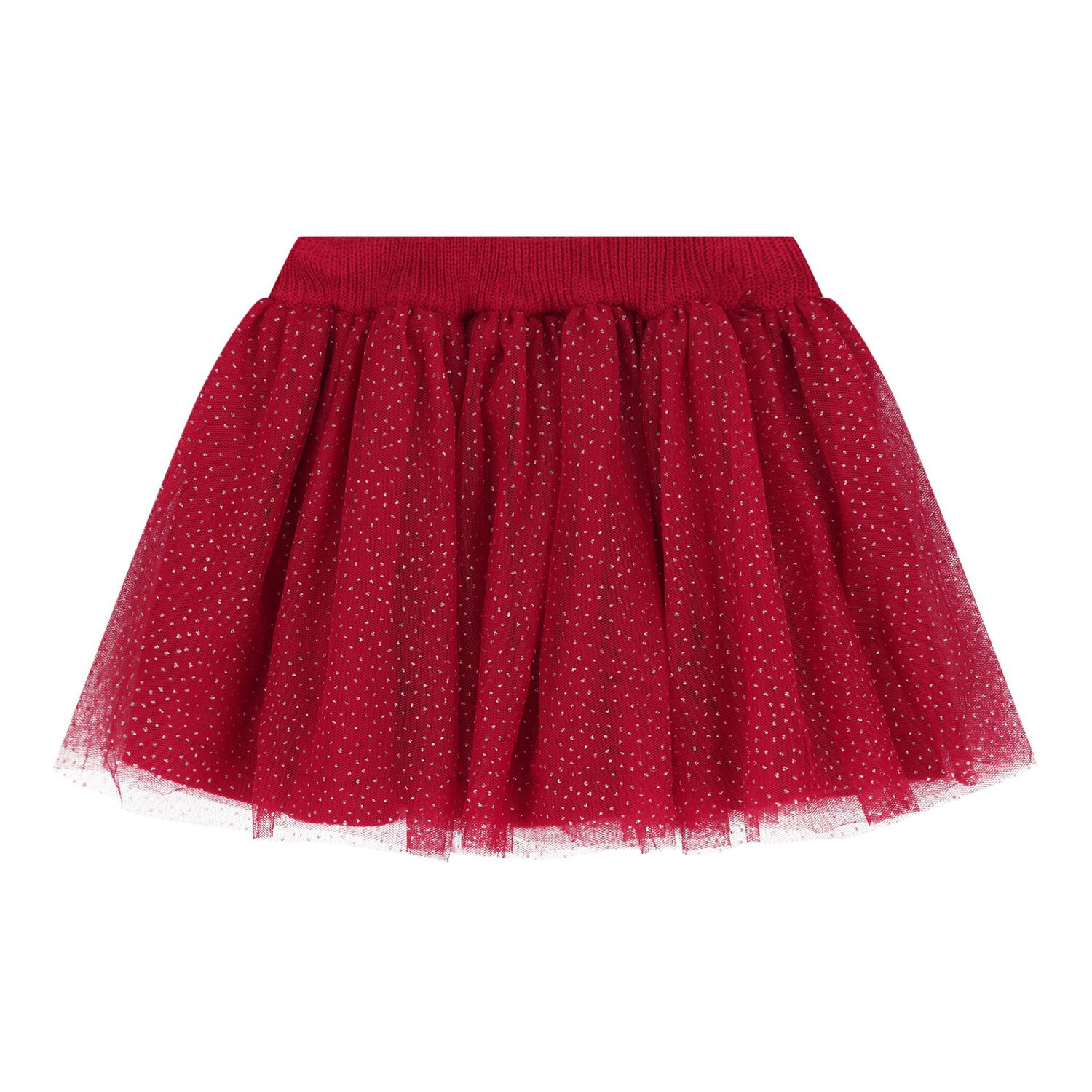Baby Girls Red & Ivory Tulle Skirt Set, 3, hi-res