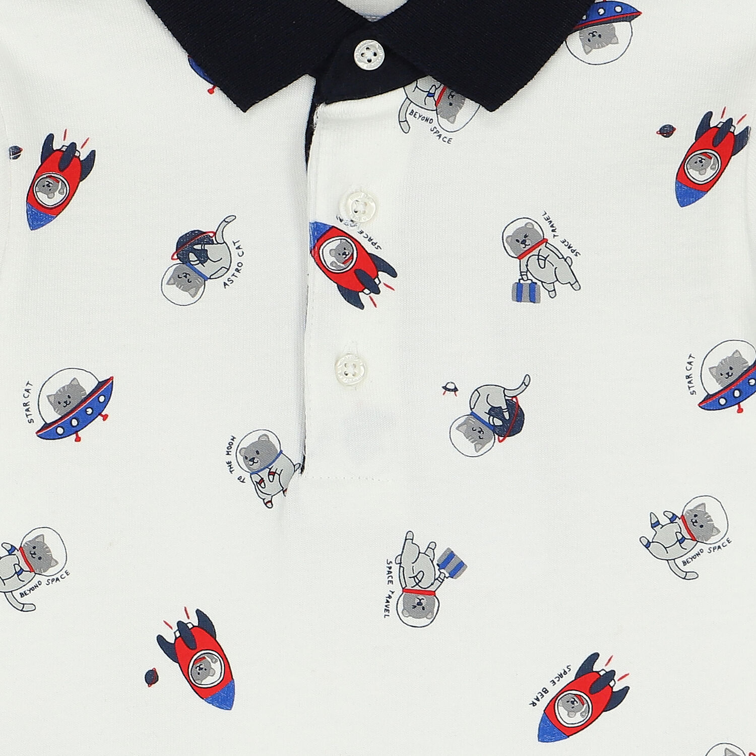 تيشيرت بولو أولاد باللون العاجي, 1, hi-res