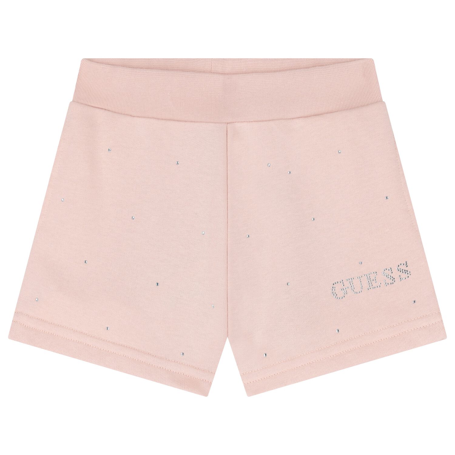 Girls Pink Logo Rhinestones Shorts, 1, hi-res image number null