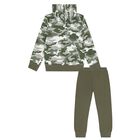 Boys Green Camouflage Tracksuit, 2, hi-res