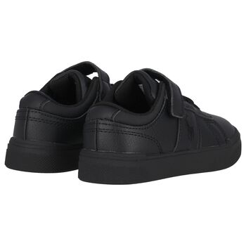Boys Black Logo Trainers