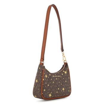 Girls Beige Star & Logo Leather Shoulder Bag ( 17CM )