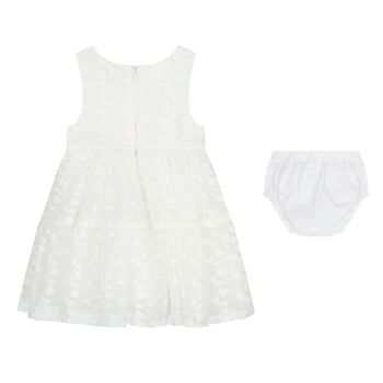 Baby Girls White Heart Dress Set