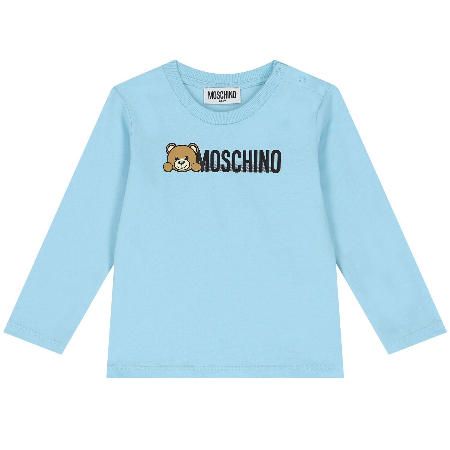 Blue Teddy Bear Logo Long Sleeve Top, 2, hi-res