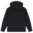 Black Logo Hooded Top, 2, hi-res