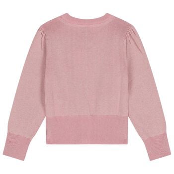 Girls Pink Bow Cardigan