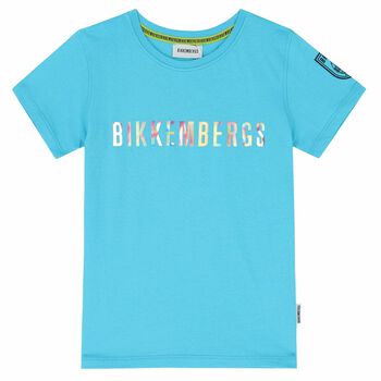 Boys Blue Holographic Logo T-shirt