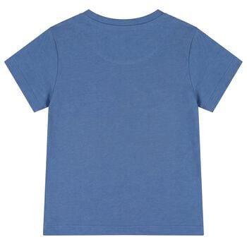Younger Boys Blue Giraffe T-Shirt