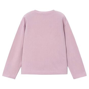 Girls Pink Teddy Bear Long Sleeve Top