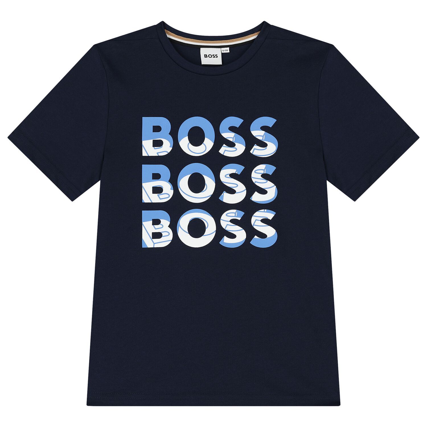 Boys Navy Blue Logo T-Shirt, 4, hi-res image number null