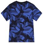 Boys Navy Blue & Blue Logo T-Shirt, 1, hi-res