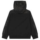 Boys Black Logo Hooded Top, 1, hi-res