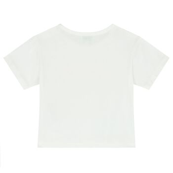 Younger Girls Ivory Logo T-Shirt