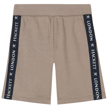 Boys Beige Logo Shorts