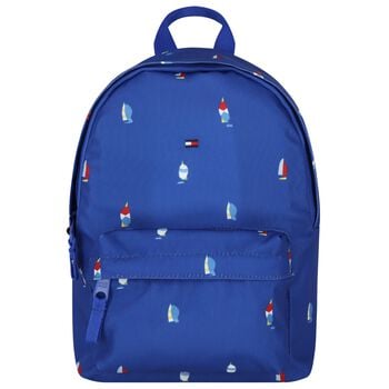 Younger Boys Blue Sailboat Backpack ( 34cm )