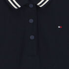 فستان بنات بولو بالشعار باللون الكحلي, 1, hi-res