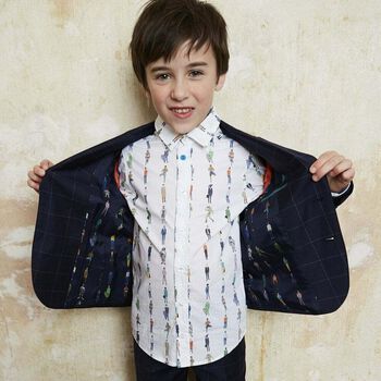 Boys White Cotton Shirt