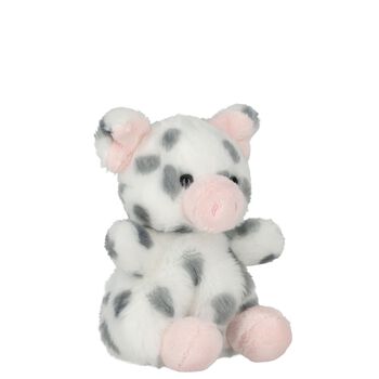 Girls Palm Pals White & Pink Spotted Piglet Soft Toy ( 13CM )