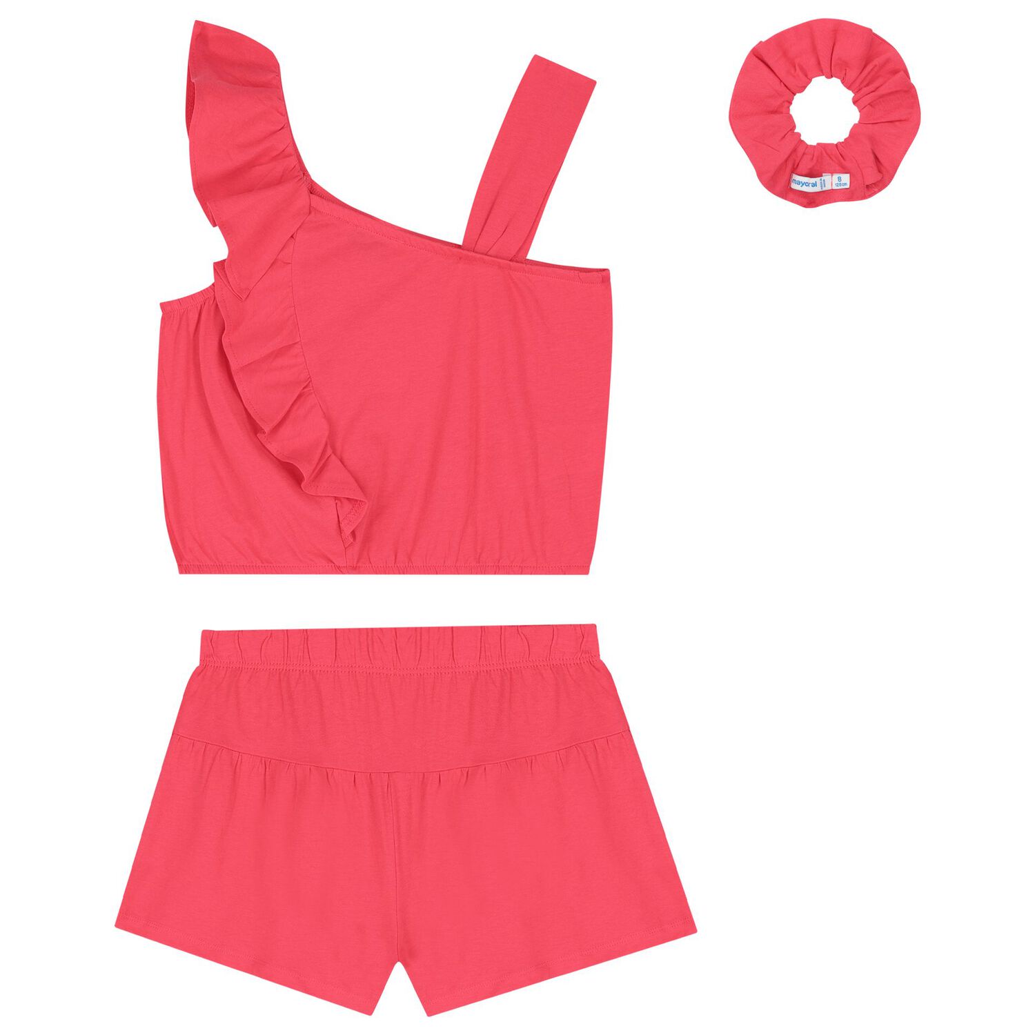 Girls Red Shorts Set, 2, hi-res