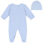 Baby Boys Blue Logo Babygrow Gift Set, 1, hi-res
