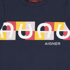 Boys Navy Blue Logo T-Shirt, 2, hi-res