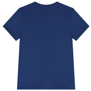 Boys Blue Teddy Bear Logo T-Shirt