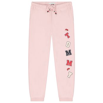 Girls Pink Logo Joggers