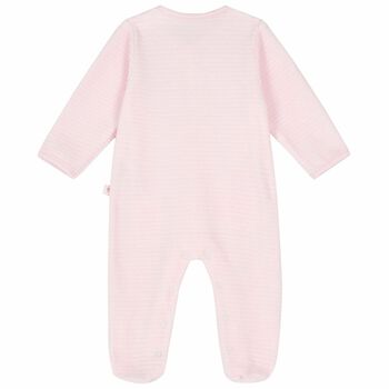 Pink Velour Babygrow