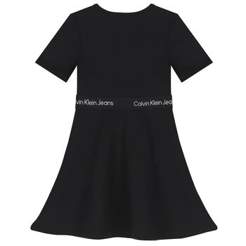Girls Black Logo Dress