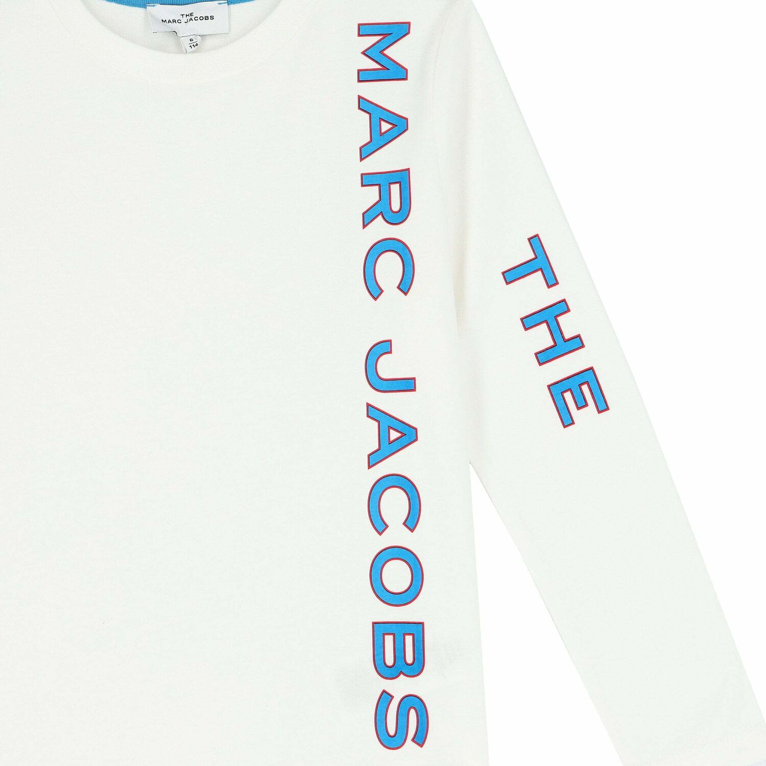 Boys Ivory White Logo Long Sleeve Top, 1, hi-res image number null