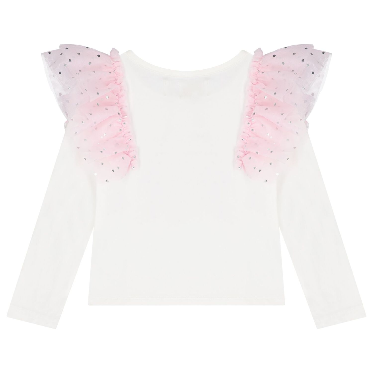 Girls Pink & Ivory Tulle Fairy Wings Skirt Set, 1, hi-res