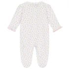 Baby Girls White & Pink Heart Babygrow, 1, hi-res