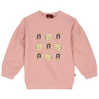 بدلة رياضية بنات بالشعار باللون الوردي, 3, hi-res