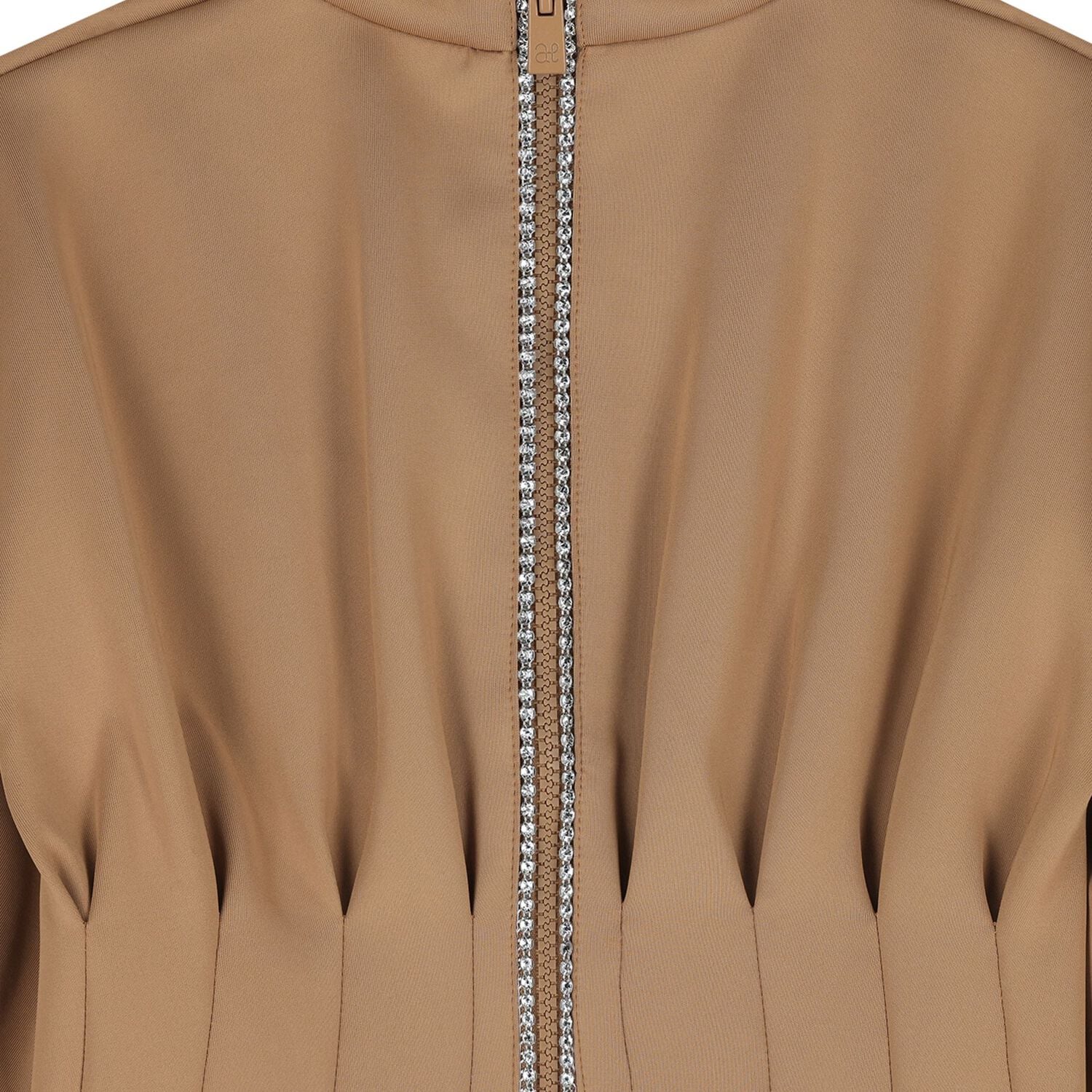 Girls Beige Scuba Dress, 1, hi-res
