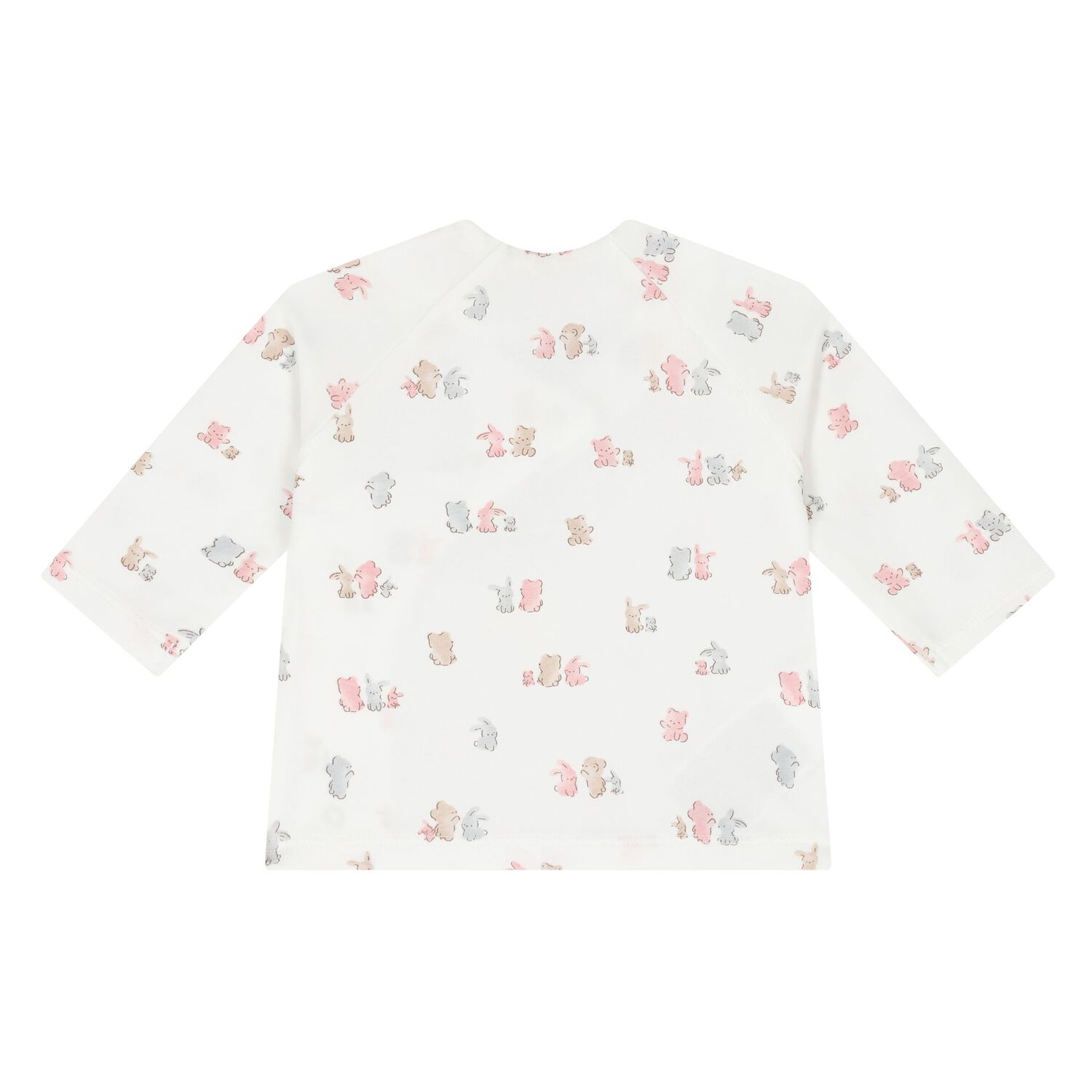 طقم هدايا بدلة وقبعة اطفال باللون العاجي  والوردي , 2, hi-res